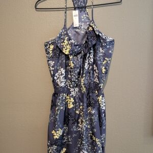 Banana Republic Floral Mini Dress - Blue and Yellow
